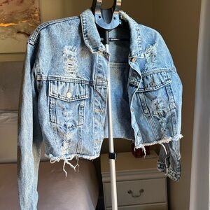 SHEIN Light Blue Ripped Denim Jeans